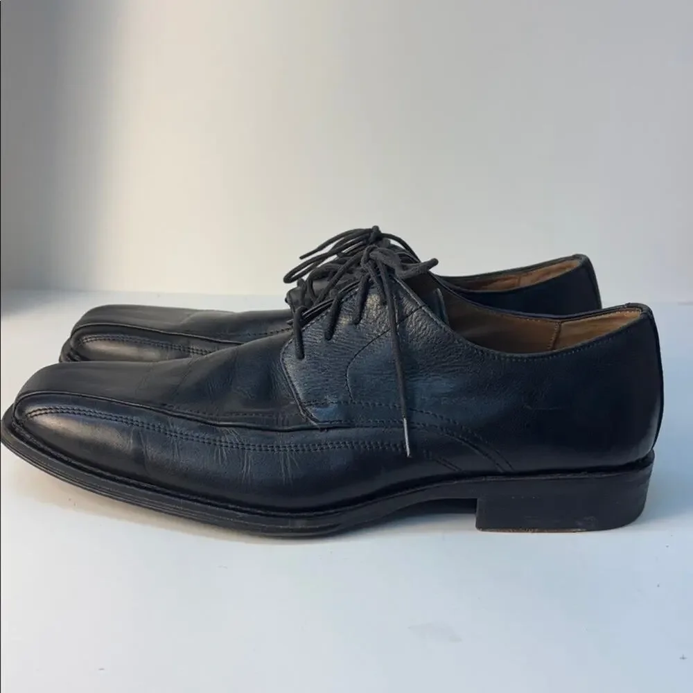 Johnston & Murphy Harding Panel Bicycle Toe Oxford Mens Dress Shoes Black 8.5M